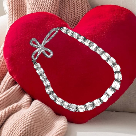 Clear Beads Slip-on Fashion Bracelet w/CZ Cross - Picture 3 of 4